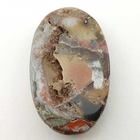 Agat koronkowy kaboszon 37x22 mm nr 121