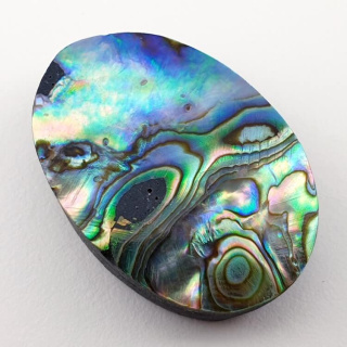 Paua abalone kaboszon 31x21 mm nr 111