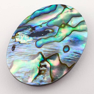 Paua abalone kaboszon 37x28 mm nr 105