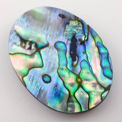 Paua abalone kaboszon 37x28 mm nr 105