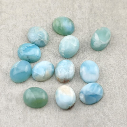 Larimar kaboszon 10x8 mm 1 szt