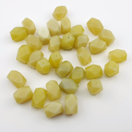 Jadeit cytrynowy walec fasetowany 11-12 mm 2 szt
