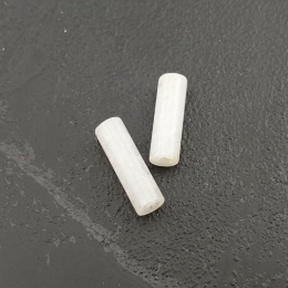 Jadeit biały walec 13x4 mm 2 szt