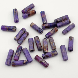 Jaspis cesarski blue violet walec 13x4 mm 2 szt