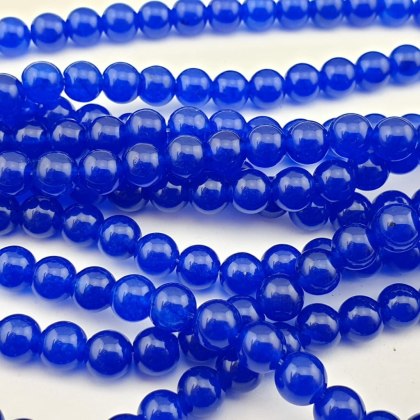 Jadeit royal blue kula 8 mm sznur