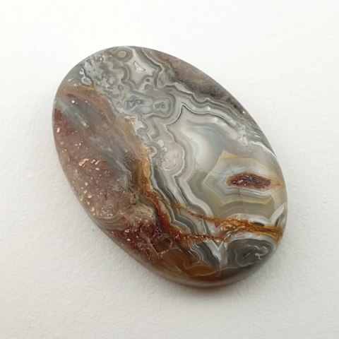 Agat koronkowy kaboszon 26x18 mm nr 216