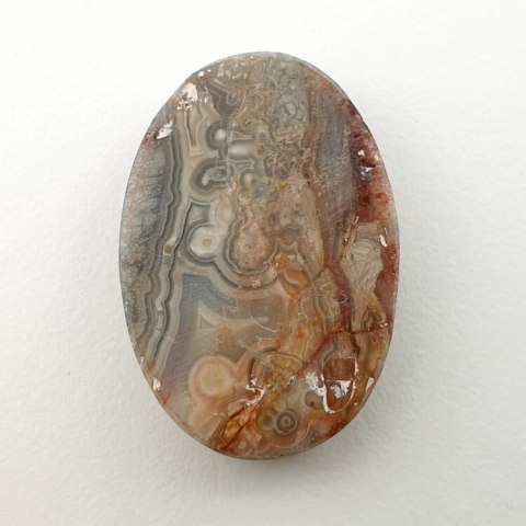 Agat koronkowy kaboszon 26x18 mm nr 216