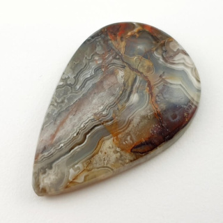 Agat koronkowy kaboszon 34x23 mm nr 192