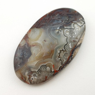 Agat koronkowy kaboszon 38x23 mm nr 178