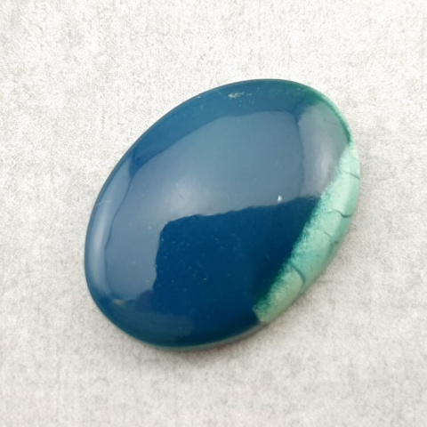 Chryzopraz kaboszon 26x19 mm nr 40