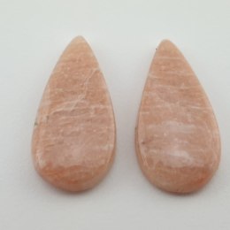 Amazonit pomarańczowy para kaboszonów 2,7x1,3 cm nr 5