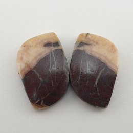 Jaspis kokosowy para kaboszonów 2,3x1,4 cm nr 5