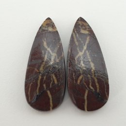 Jaspis kokosowy para kaboszonów 3,0x1,3 cm nr 4