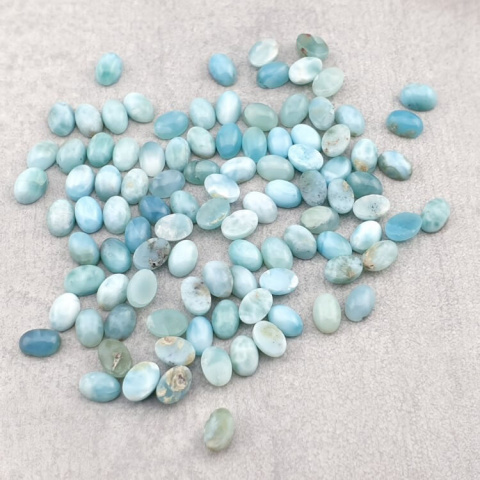 Larimar kaboszon 6x4 mm 1 szt