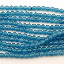 Jadeit stalowo-niebieski kula 4 mm sznur