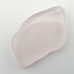 Kwarc różowy plaster z dziurką 50x34 mm nr 3