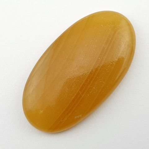 Agat w paski żółty kaboszon 44x24 mm nr 1
