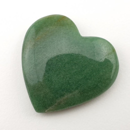 Jadeit zielony kaboszon serce 30x29 mm nr 2