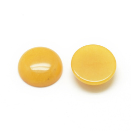 Jadeit żółty kaboszon fi 8 mm 1 szt