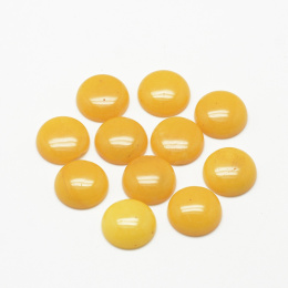 Jadeit żółty kaboszon fi 8 mm 1 szt