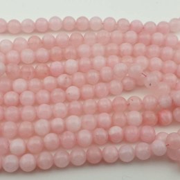 Jadeit pink opal kula 6 mm 20 szt