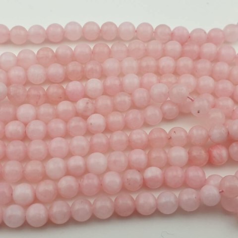 Jadeit pink opal kula 6 mm sznur