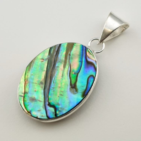 Paua abalone zawieszka 27x21 mm nr 210