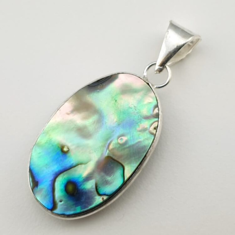 Paua abalone zawieszka 29x19 mm nr 187