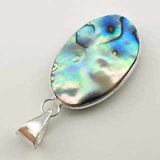 Paua abalone zawieszka 29x19 mm nr 187