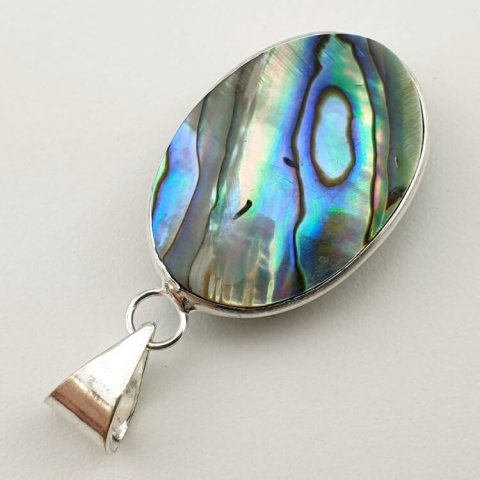 Paua abalone zawieszka 29x20 mm nr 202