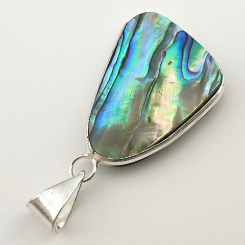 Paua abalone zawieszka 29x22 mm nr 166