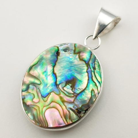 Paua abalone zawieszka 29x23 mm nr 172