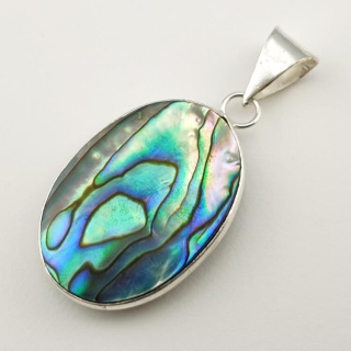 Paua abalone zawieszka 30x21 mm nr 180