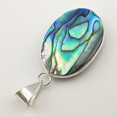 Paua abalone zawieszka 30x21 mm nr 180