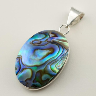 Paua abalone zawieszka 30x21 mm nr 189