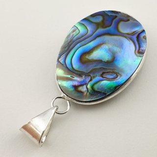 Paua abalone zawieszka 30x21 mm nr 189