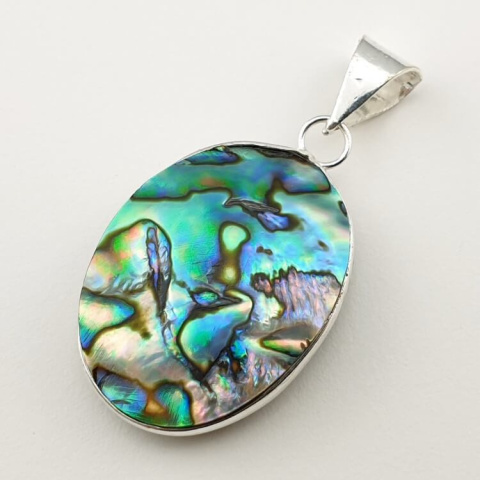 Paua abalone zawieszka 30x22 mm nr 133