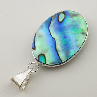 Paua abalone zawieszka 30x22 mm nr 161