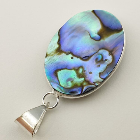 Paua abalone zawieszka 30x22 mm nr 204