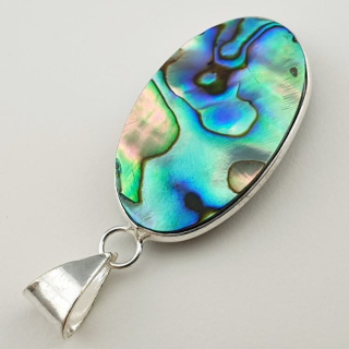 Paua abalone zawieszka 31x18 mm nr 146