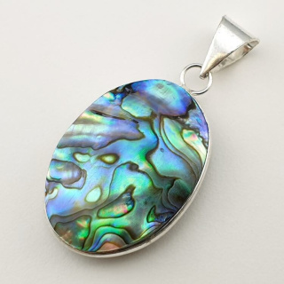 Paua abalone zawieszka 31x23 mm nr 121