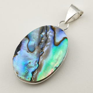 Paua abalone zawieszka 31x23 mm nr 134