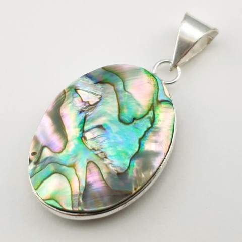 Paua abalone zawieszka 31x23 mm nr 149