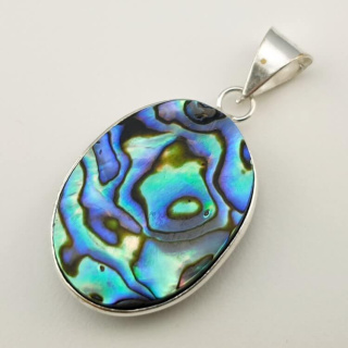 Paua abalone zawieszka 31x23 mm nr 176