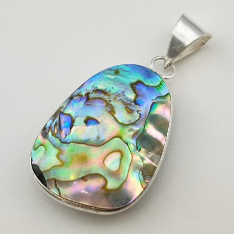 Paua abalone zawieszka 31x23 mm nr 184