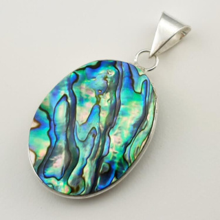 Paua abalone zawieszka 32x24 mm nr 129