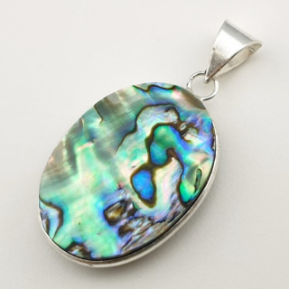 Paua abalone zawieszka 32x24 mm nr 162