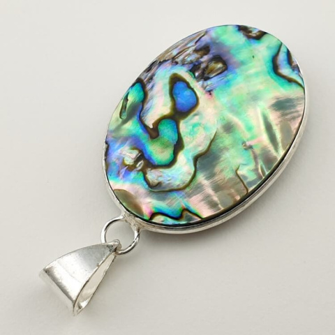 Paua abalone zawieszka 32x24 mm nr 162