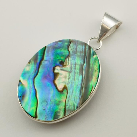 Paua abalone zawieszka 32x25 mm nr 142