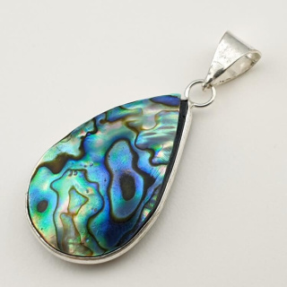 Paua abalone zawieszka 33x21 mm nr 145